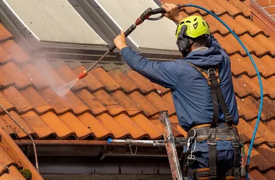 Démoussage et hydrofuge de toiture au Vernoy